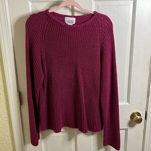 Cristopher & Banks Maroon Knit Fall and Winter Sweater